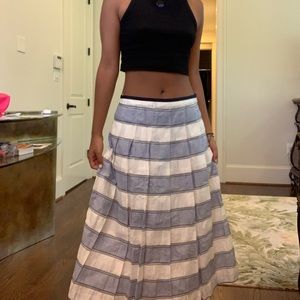 Vintage blue and white maxi skirt